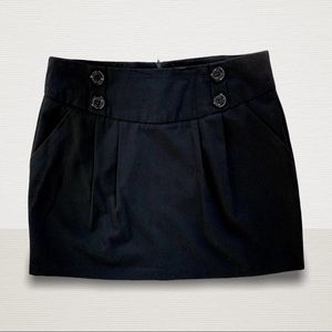 Forever 21 Black Double Breasted Mini Skirt